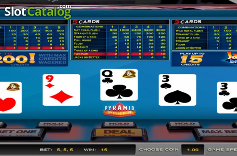 Скрин4. Pyramid Poker Jacks or Better (Nucleus Gaming) слот
