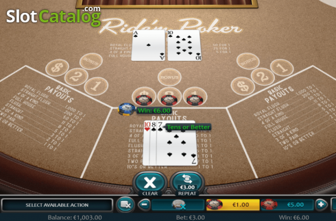Скрин3. Ride'm Poker (Nucleus Gaming) слот