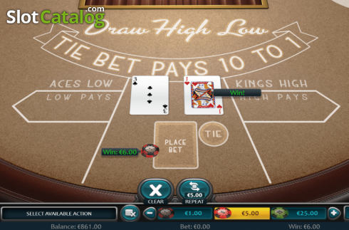 Скрин3. Draw High Low (Nucleus Gaming) слот
