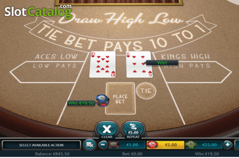 Скрин4. Draw High Low (Nucleus Gaming) слот