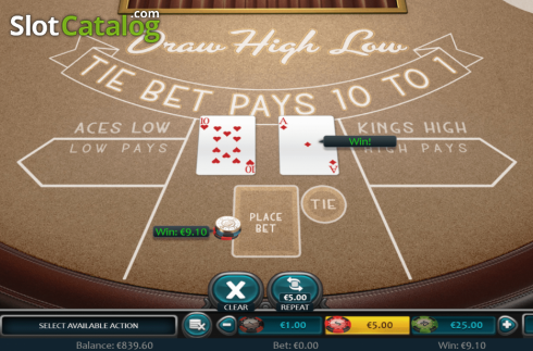 Скрин5. Draw High Low (Nucleus Gaming) слот