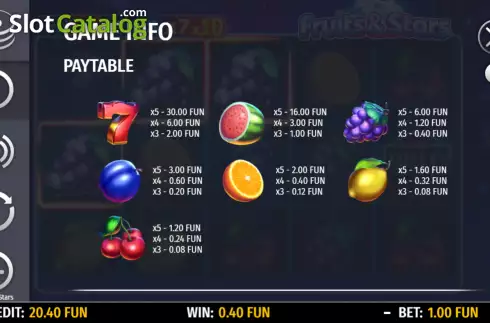 Скрин5. Fruits and Stars (Octavian Gaming) слот