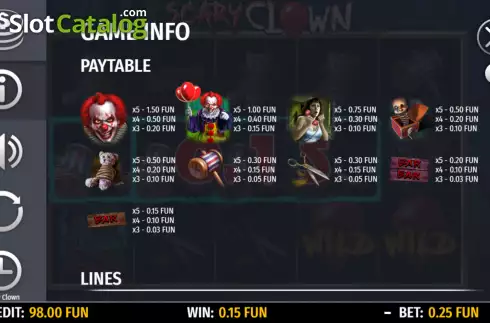Скрин5. Scary Clown (Octavian Gaming) слот