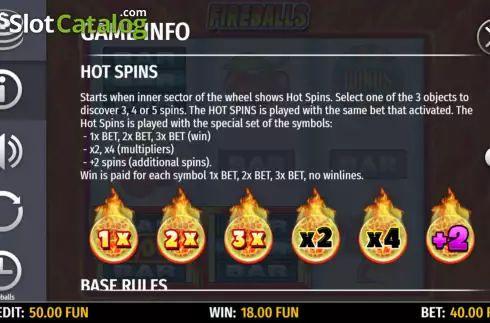 Скрин9. Fireballs слот