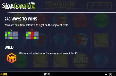 Скрин6. Thunder Gems слот