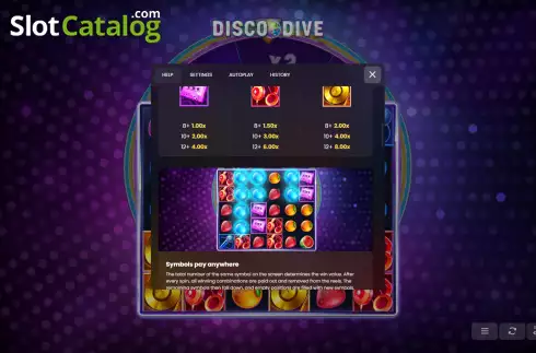 Скрин6. Disco Dive слот