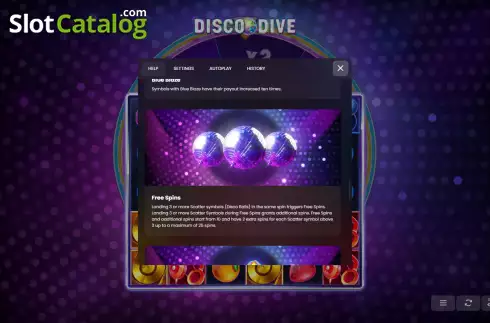 Скрин9. Disco Dive слот