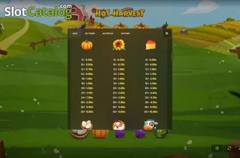 Скрин6. Hot Harvest слот