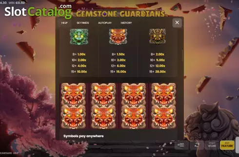 Скрин6. Gemstone Guardians слот