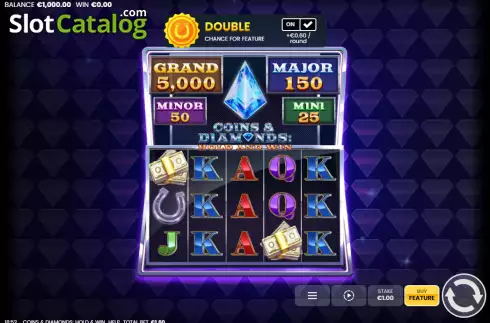 Скрин2. Coins & Diamonds: Hold and Win слот