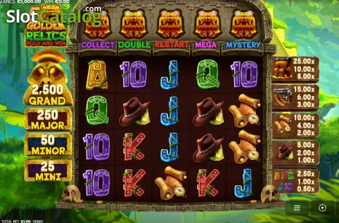 Скрин2. 5 Golden Relics: Hold & Win слот