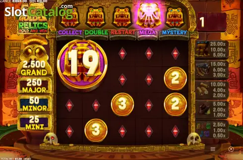 Скрин3. 5 Golden Relics: Hold & Win слот