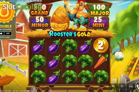 Скрин2. Rooster's Gold: Hold & Win слот