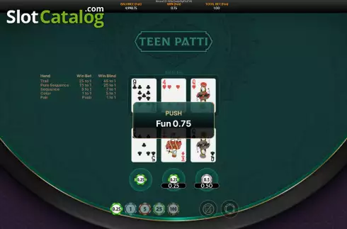 Скрин3. Teen Patti (OneTouch) слот
