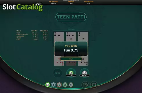 Скрин4. Teen Patti (OneTouch) слот