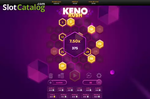 Скрин3. Keno Rush слот