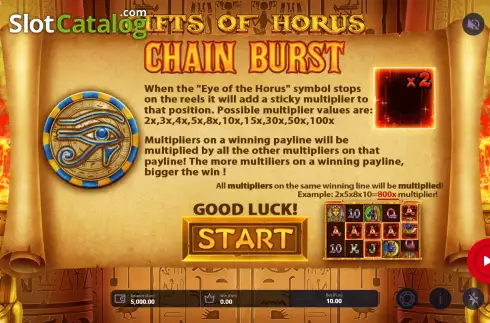 Скрин2. Gifts of Horus слот