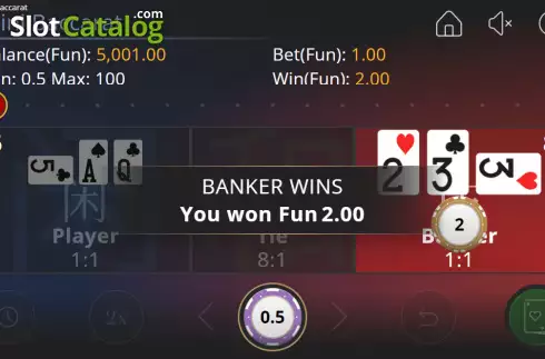 Скрин3. Mini Baccarat (OneTouch) слот