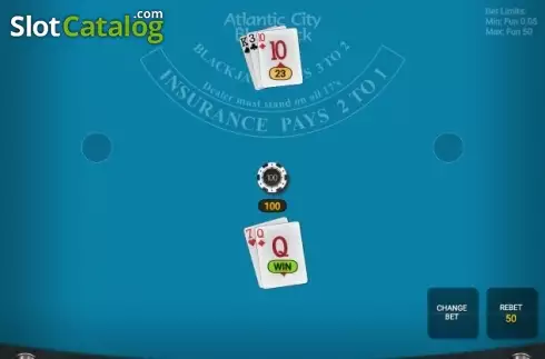Скрин4. Satoshi Atlantic City Blackjack слот
