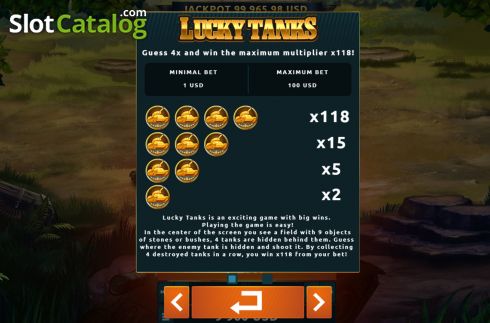 Скрин5. Lucky Tanks слот