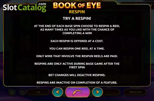 Скрин2. Book of Eye слот