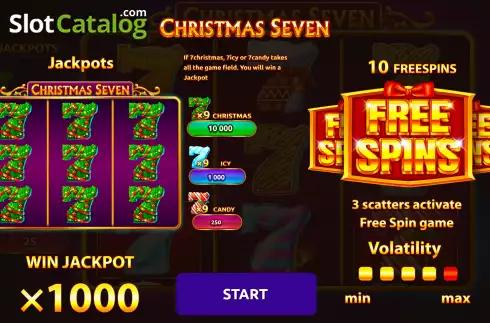 Скрин2. Christmas Seven слот