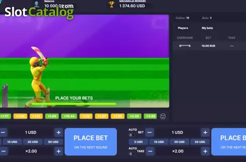 Скрин2. Cricket Crash слот