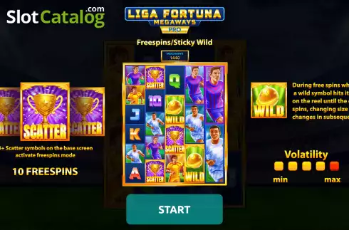 Скрин2. Liga Fortuna Megaways PRO слот
