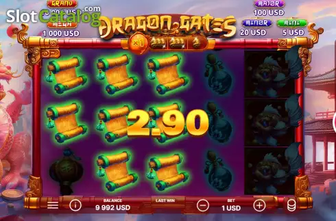 Скрин3. Dragon Gates слот
