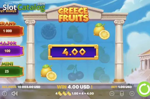 Скрин3. Greece Fruits слот