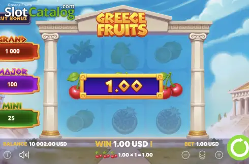 Скрин4. Greece Fruits слот