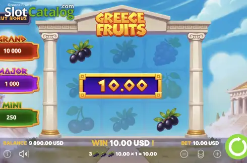 Скрин6. Greece Fruits слот