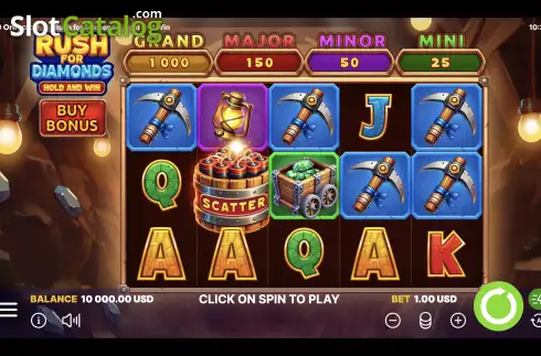 Скрин2. Rush for Diamonds Hold and Win слот