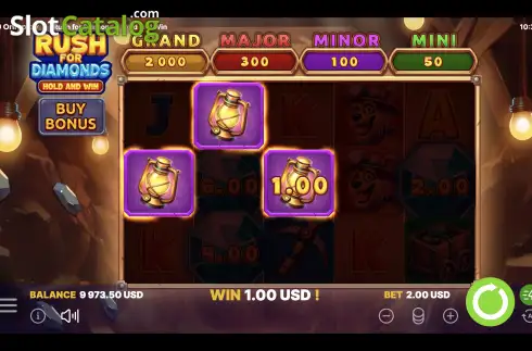 Скрин5. Rush for Diamonds Hold and Win слот