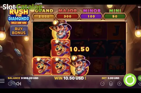 Скрин6. Rush for Diamonds Hold and Win слот