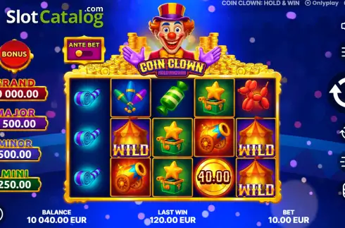 Скрин2. Coin Clown: Hold & Win слот