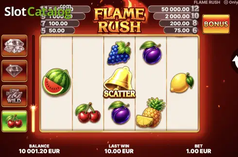 Скрин2. Flame Rush слот