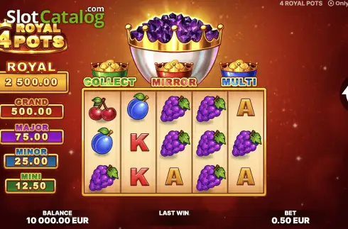 Скрин2. 4 Royal Pots слот