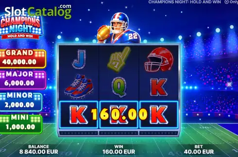 Скрин3. Champions Night: Hold and Win слот