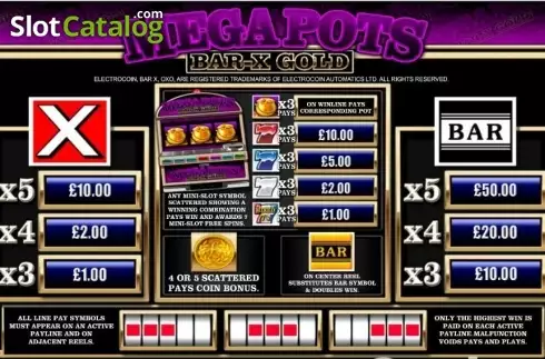 Скрин2. Mega Pots Bar-X Gold слот
