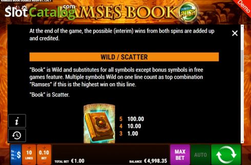Скрин7. Ramses Book Double Rush слот