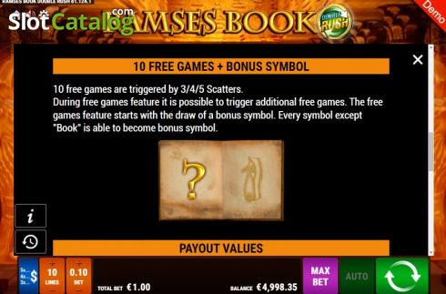 Скрин8. Ramses Book Double Rush слот