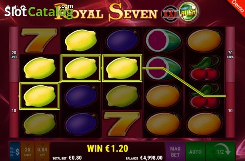 Скрин3. Royal Seven XXL Double Rush слот
