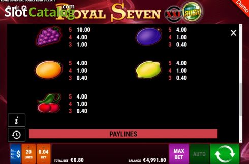 Скрин8. Royal Seven XXL Double Rush слот