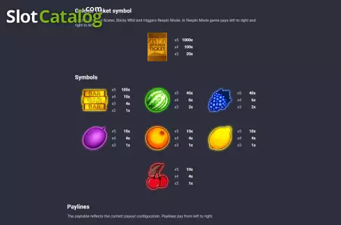 Скрин5. Golden Ticket (Oryx) слот
