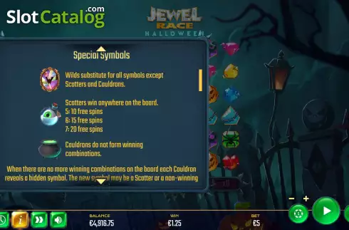 Скрин9. Jewel Race Halloween слот