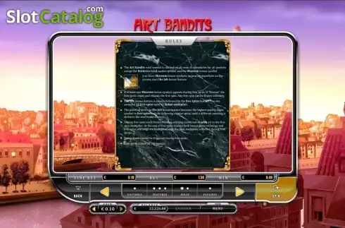 Скрин6. Art Bandits слот