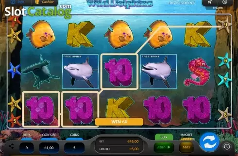 Скрин3. Wild Dolphins слот