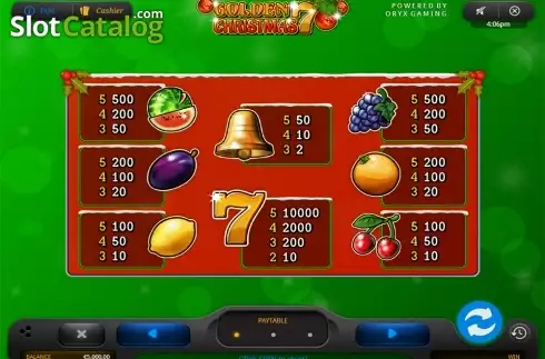 Скрин8. Golden 7 Christmas (Oryx) слот