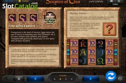 Скрин7. Sceptre of Cleo слот